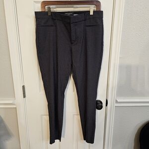 Women's Banana Republic Black and White Plaid Trousers